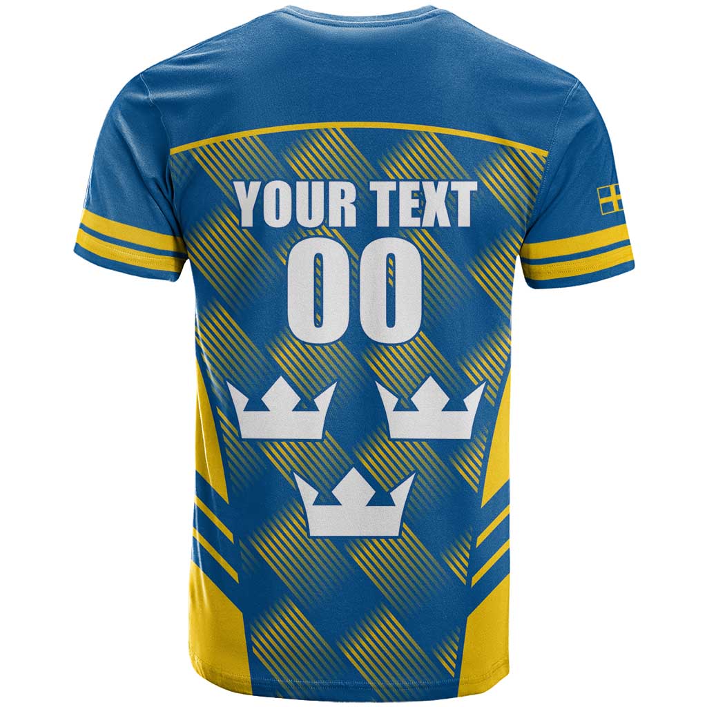 Sweden Hockey Custom T Shirt Tre Kronor Swedish Moose Mascot
