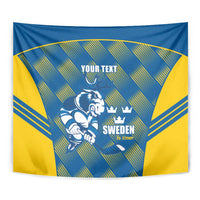 Sweden Hockey Custom Tapestry Tre Kronor Swedish Moose Mascot