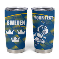 Sweden Hockey Custom Tumbler Cup Tre Kronor Swedish Moose Mascot