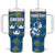 Sweden Hockey Custom Tumbler With Handle Tre Kronor Swedish Moose Mascot