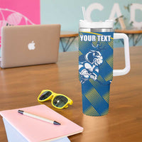 Sweden Hockey Custom Tumbler With Handle Tre Kronor Swedish Moose Mascot