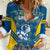 Sweden Hockey Custom Women Casual Shirt Tre Kronor Swedish Moose Mascot