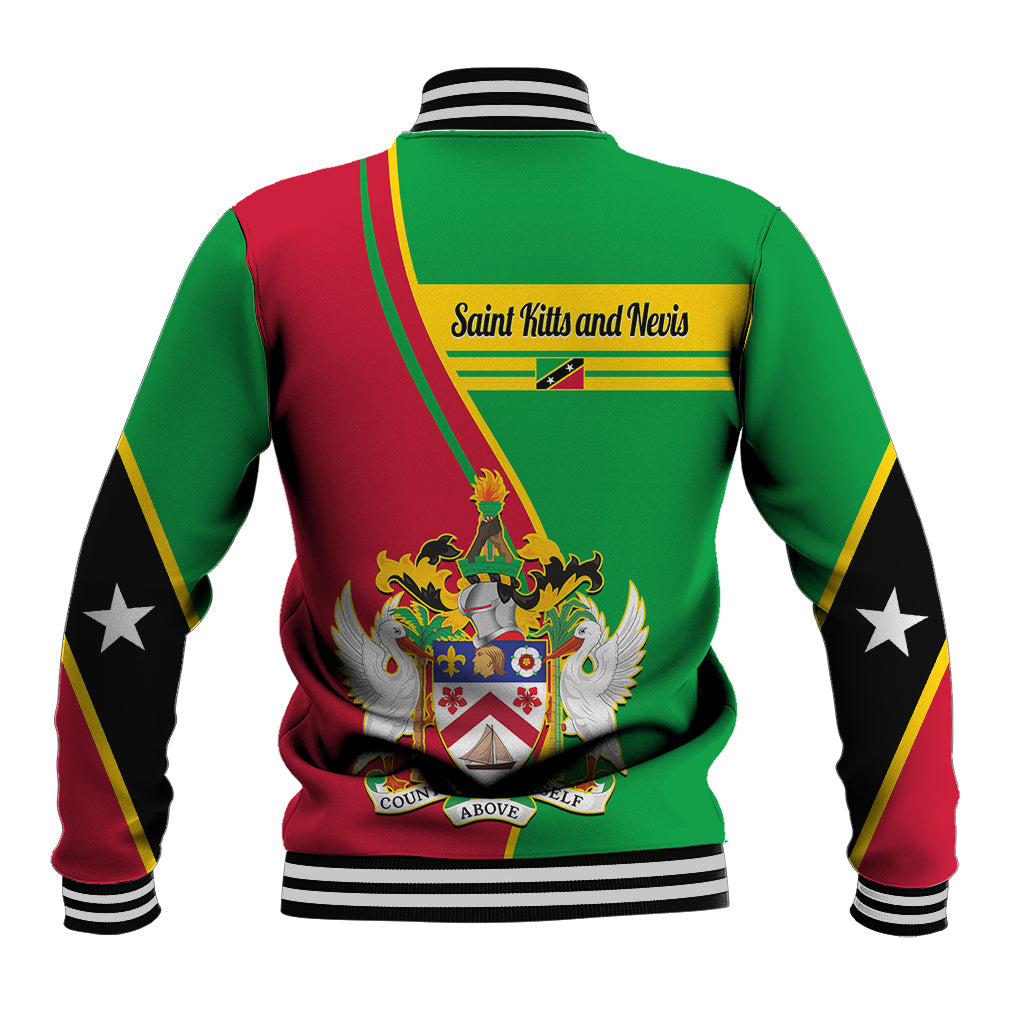 Saint Kitts and Nevis Baseball Jacket Coat Of Arms Style - Wonder Print Shop