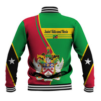 Saint Kitts and Nevis Baseball Jacket Coat Of Arms Style - Wonder Print Shop