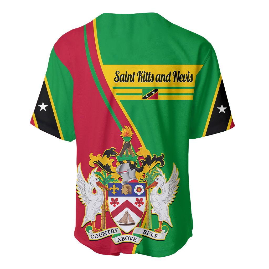 Saint Kitts and Nevis Baseball Jersey Coat Of Arms Style - Wonder Print Shop