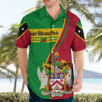 Saint Kitts and Nevis Hawaiian Shirt Coat Of Arms Style - Wonder Print Shop