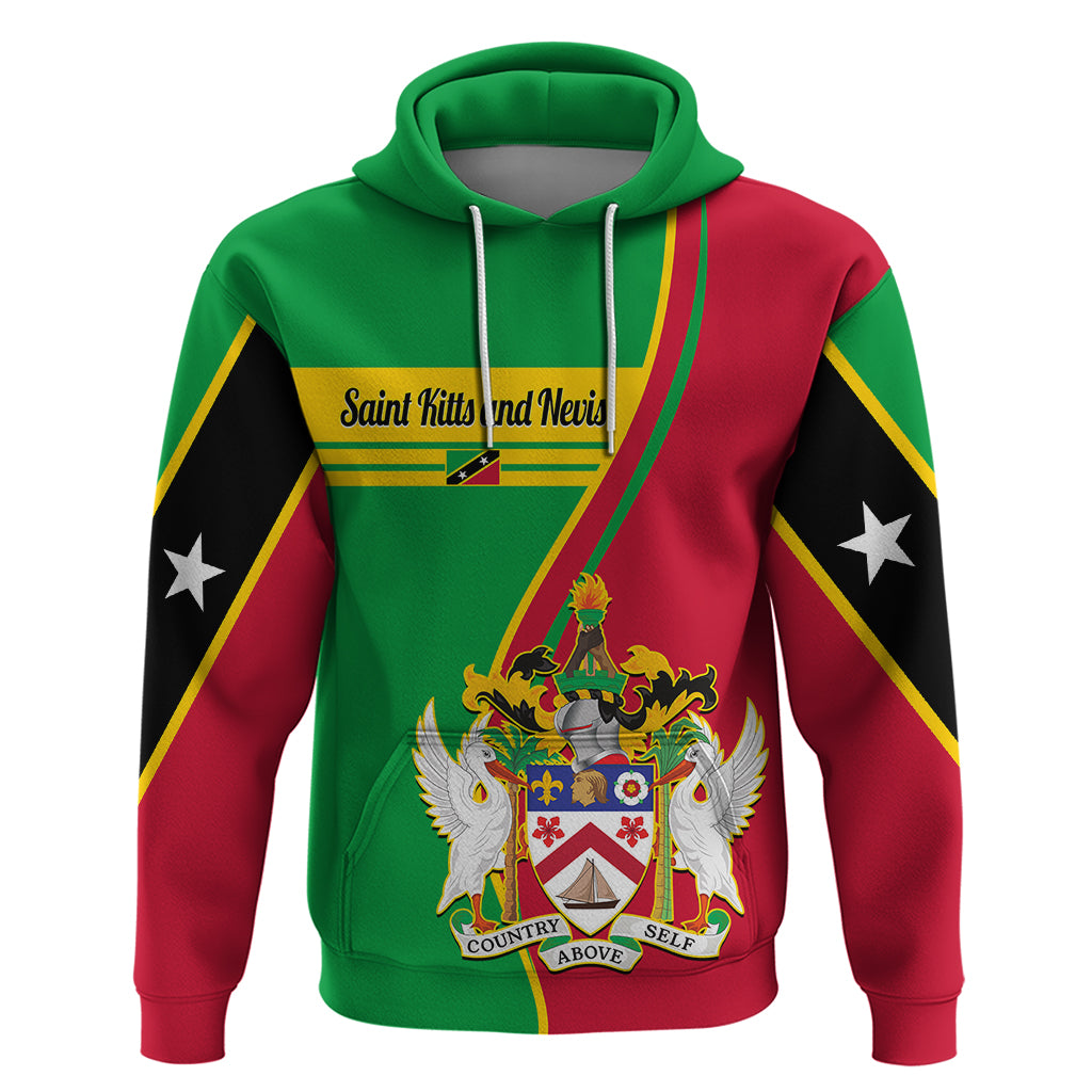 Saint Kitts and Nevis Hoodie Coat Of Arms Style - Wonder Print Shop