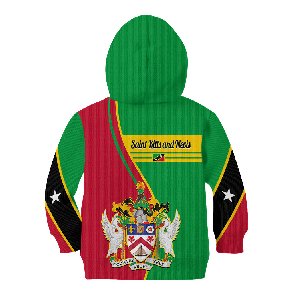 Saint Kitts and Nevis Kid Hoodie Coat Of Arms Style - Wonder Print Shop