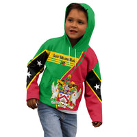 Saint Kitts and Nevis Kid Hoodie Coat Of Arms Style - Wonder Print Shop