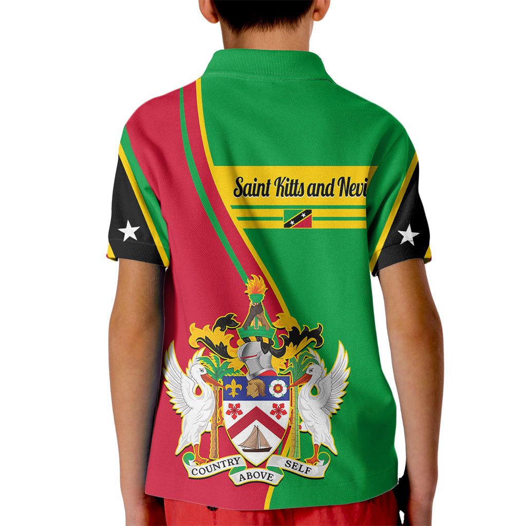 Saint Kitts and Nevis Polo Shirt for Kid Coat Of Arms Style - Wonder Print Shop