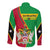 Saint Kitts and Nevis Long Sleeve Button Shirt Coat Of Arms Style - Wonder Print Shop