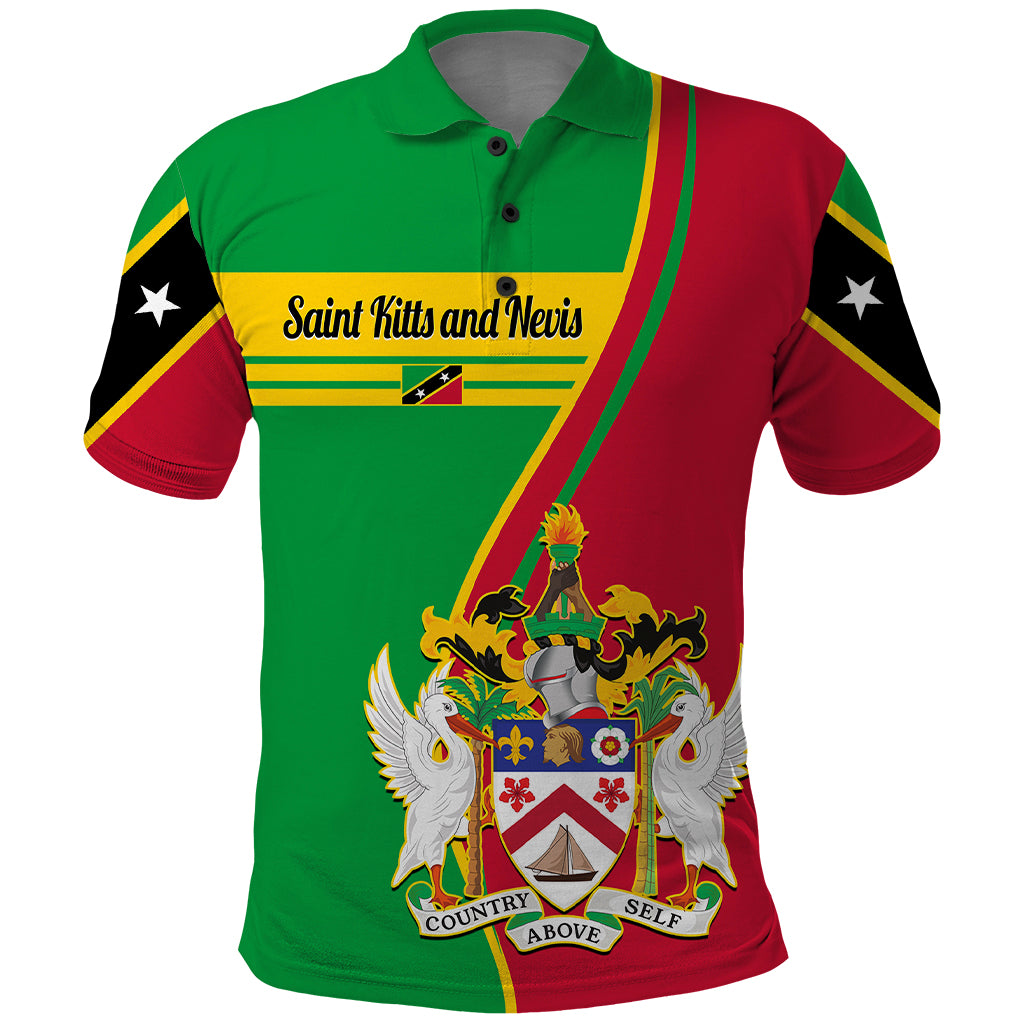 Saint Kitts and Nevis Polo Shirt Coat Of Arms Style - Wonder Print Shop