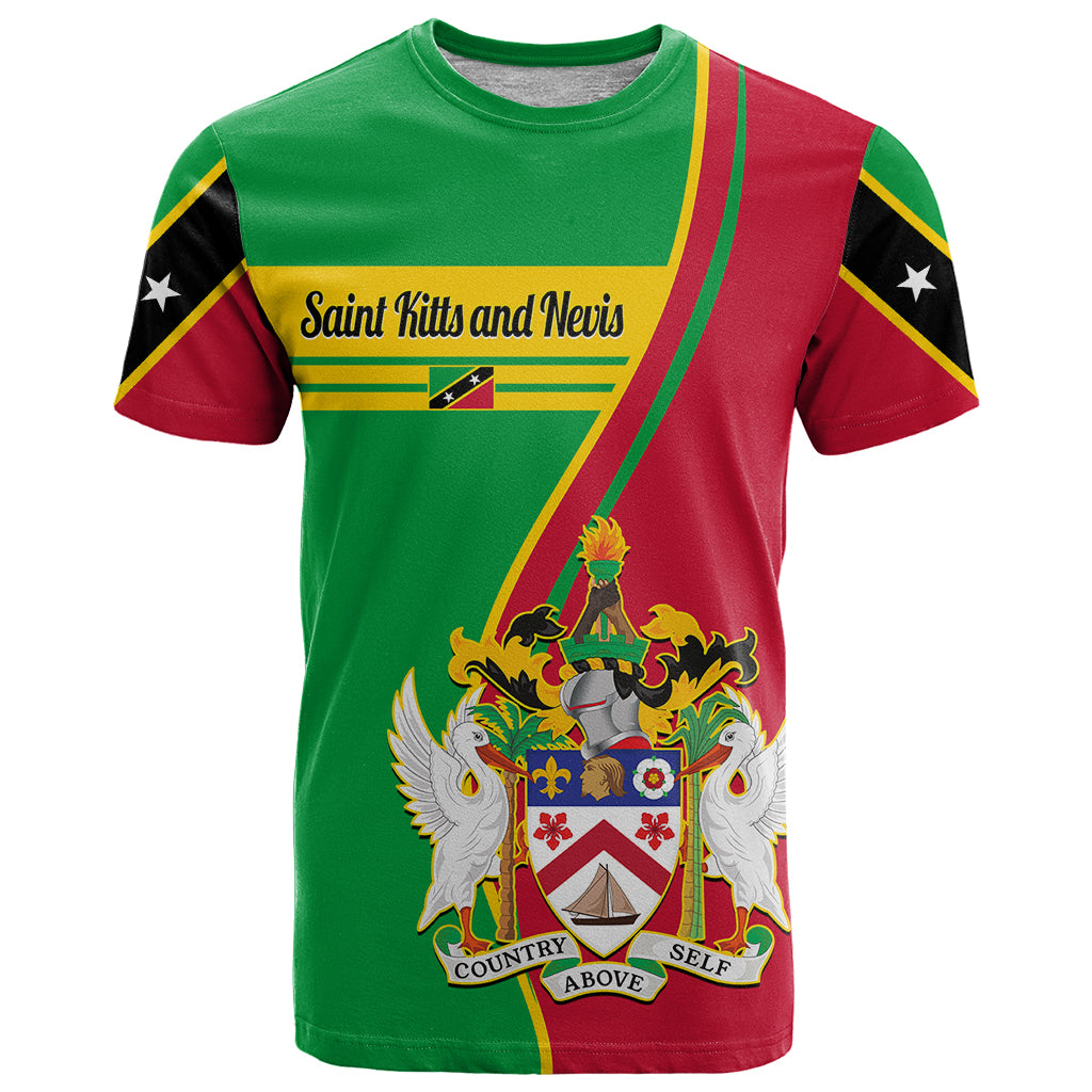 Saint Kitts and Nevis T Shirt Coat Of Arms Style - Wonder Print Shop