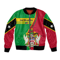 Personalised Saint Kitts and Nevis Bomber Jacket Coat Of Arms Style - Wonder Print Shop