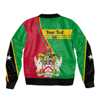 Personalised Saint Kitts and Nevis Bomber Jacket Coat Of Arms Style - Wonder Print Shop