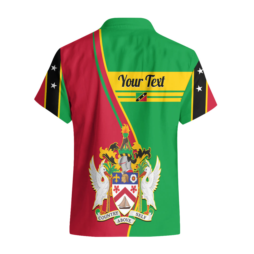 Personalised Saint Kitts and Nevis Hawaiian Shirt Coat Of Arms Style - Wonder Print Shop