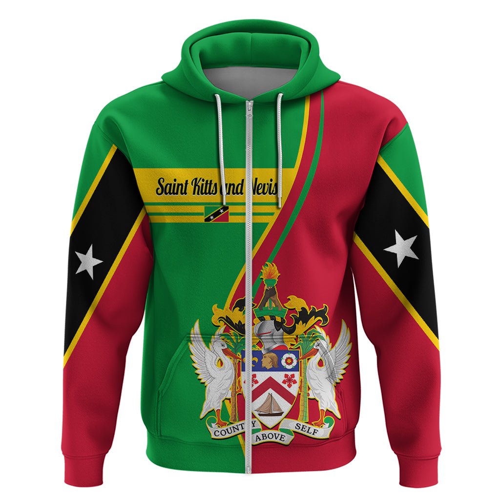 Custom Saint Kitts and Nevis Hoodie Coat Of Arms Style - Wonder Print Shop