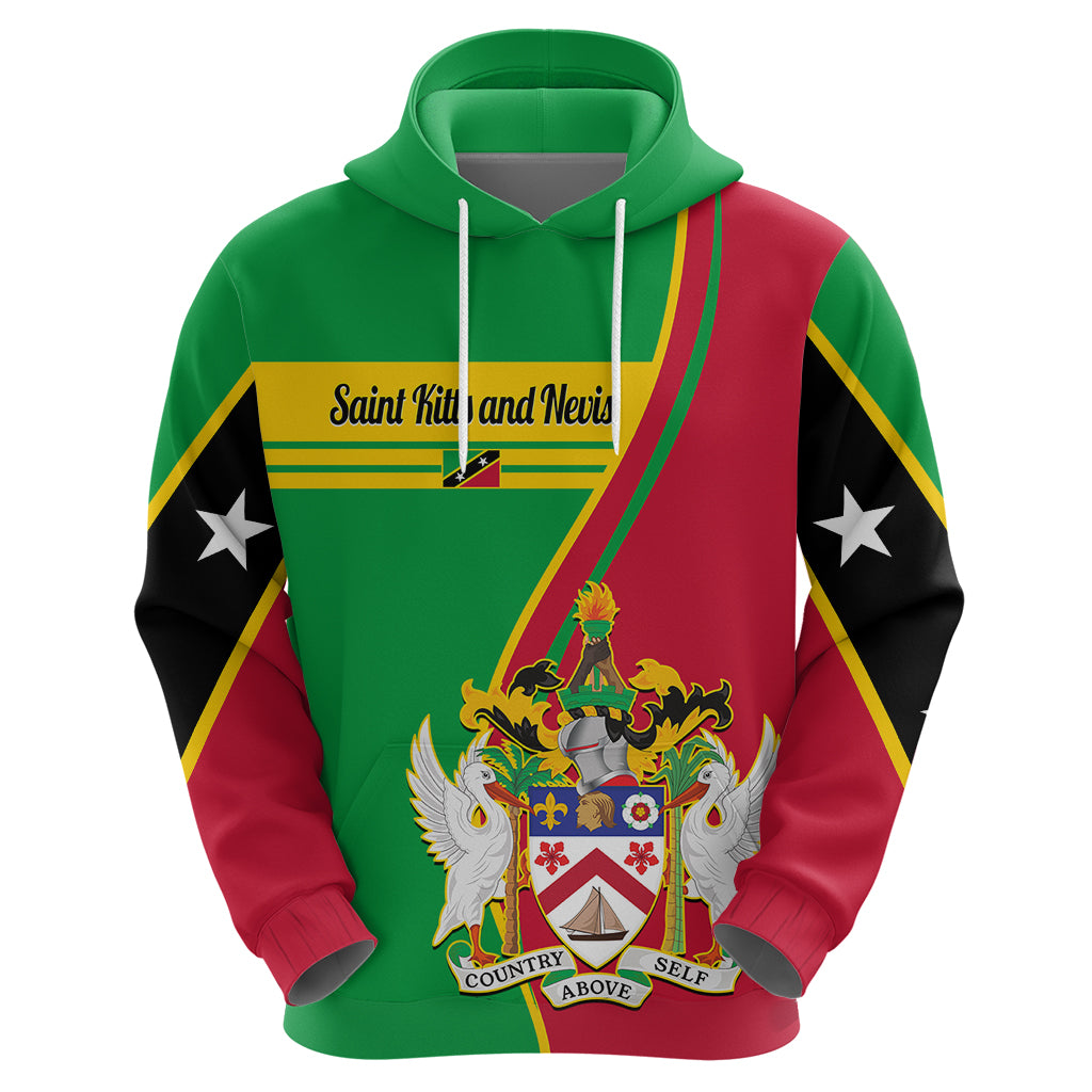 Custom Saint Kitts and Nevis Hoodie Coat Of Arms Style - Wonder Print Shop