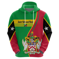 Custom Saint Kitts and Nevis Hoodie Coat Of Arms Style - Wonder Print Shop