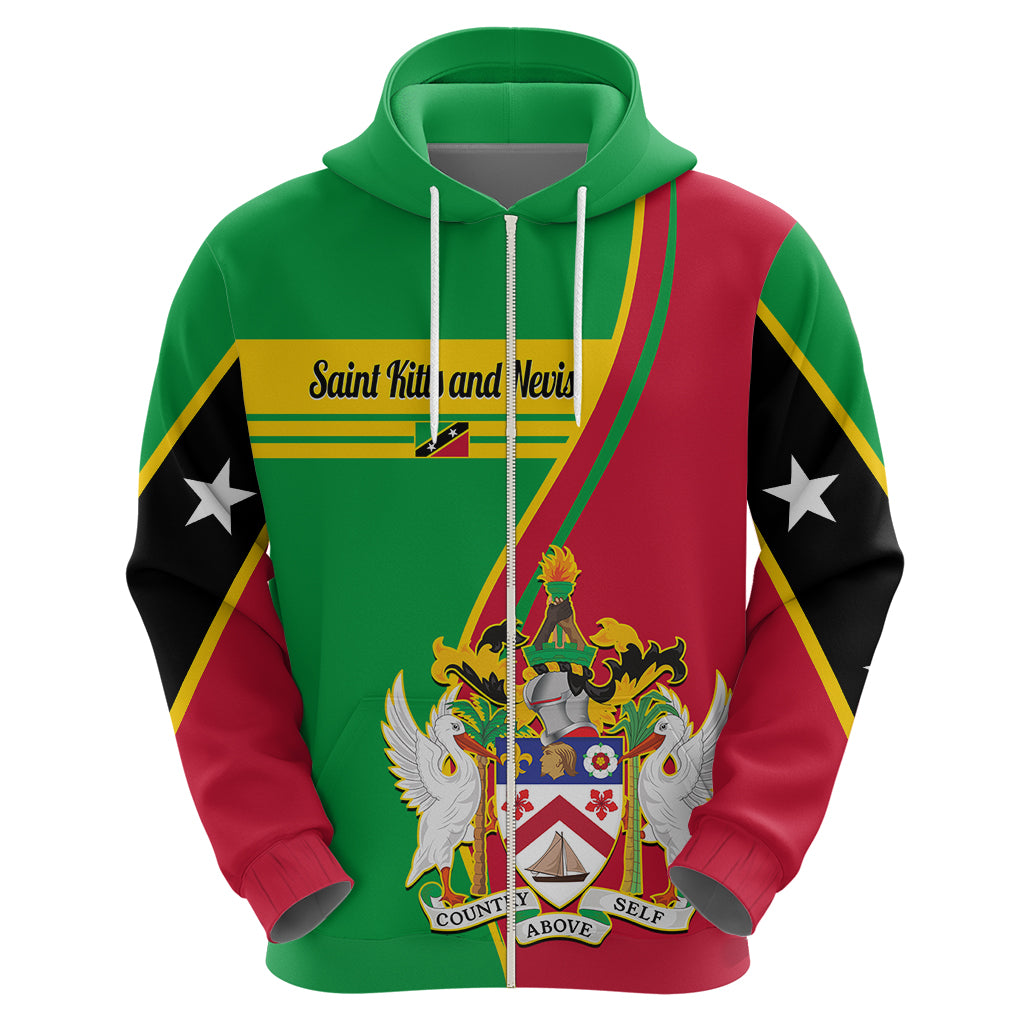 Custom Saint Kitts and Nevis Hoodie Coat Of Arms Style - Wonder Print Shop