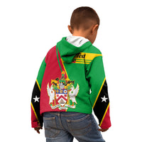 Personalised Saint Kitts and Nevis Kid Hoodie Coat Of Arms Style - Wonder Print Shop
