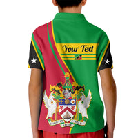 Custom Saint Kitts and Nevis Polo Shirt for Kid Coat Of Arms Style - Wonder Print Shop