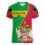 Personalised Saint Kitts and Nevis Women V Neck T Shirt Coat Of Arms Style - Wonder Print Shop