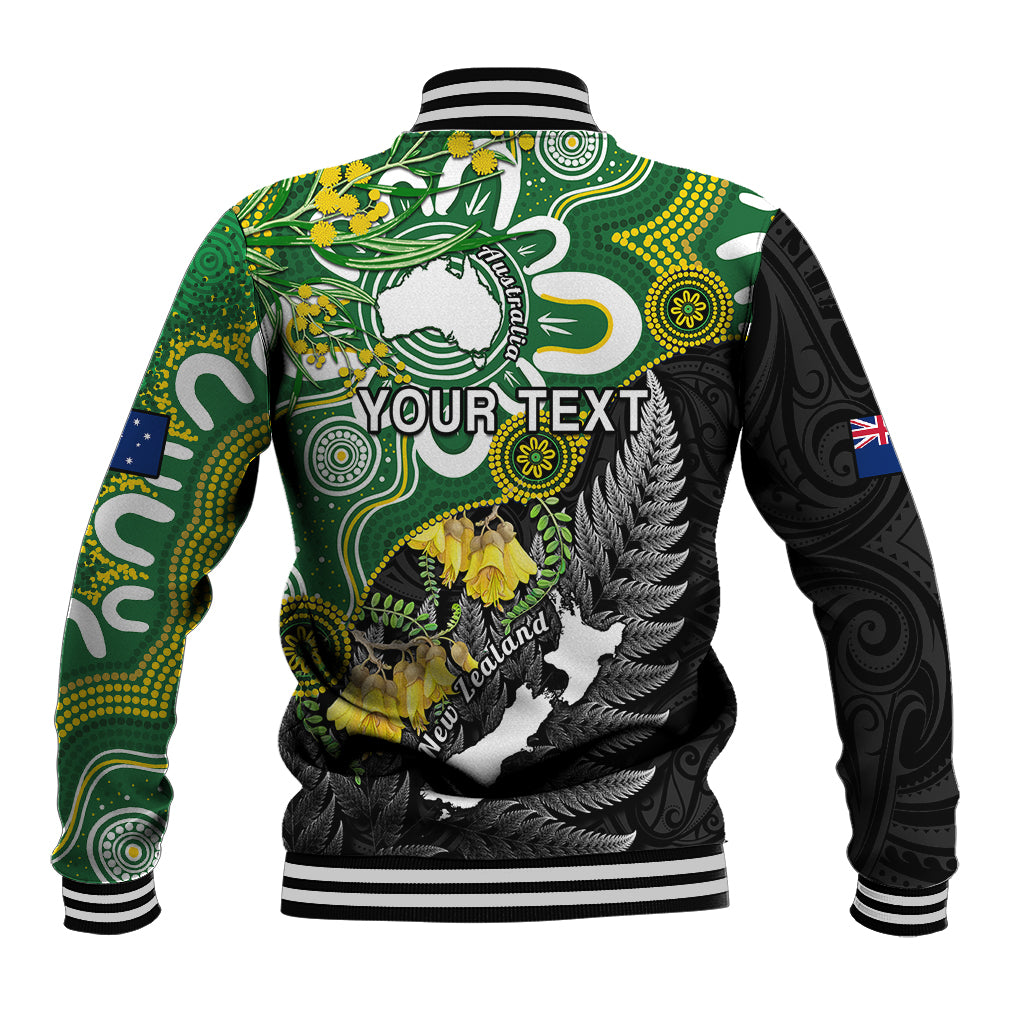 Personalised New Zealand And Australia Baseball Jacket Aboriginal Mix Aotearoa Maori Unique Style - Wonder Print Shop