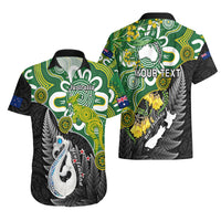 Personalised New Zealand And Australia Hawaiian Shirt Aboriginal Mix Aotearoa Maori Unique Style - Wonder Print Shop