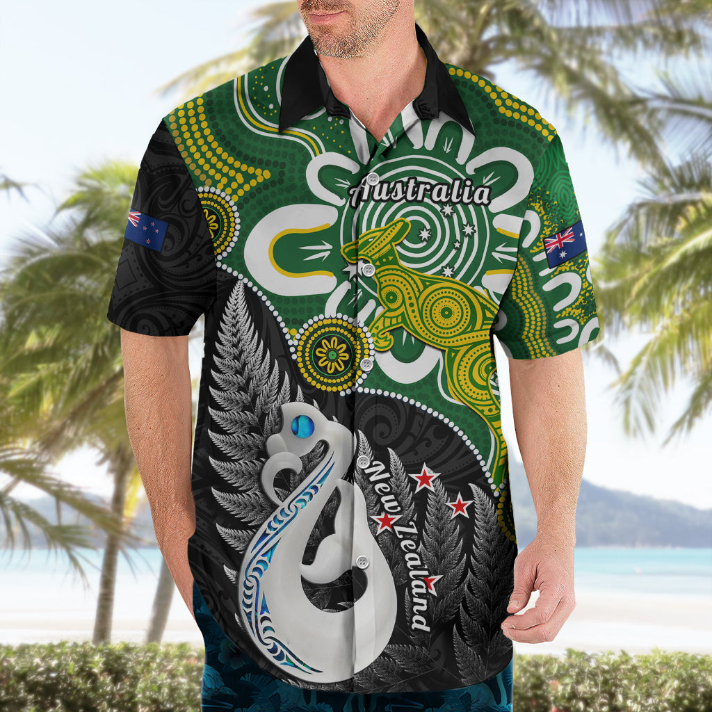 Personalised New Zealand And Australia Hawaiian Shirt Aboriginal Mix Aotearoa Maori Unique Style - Wonder Print Shop