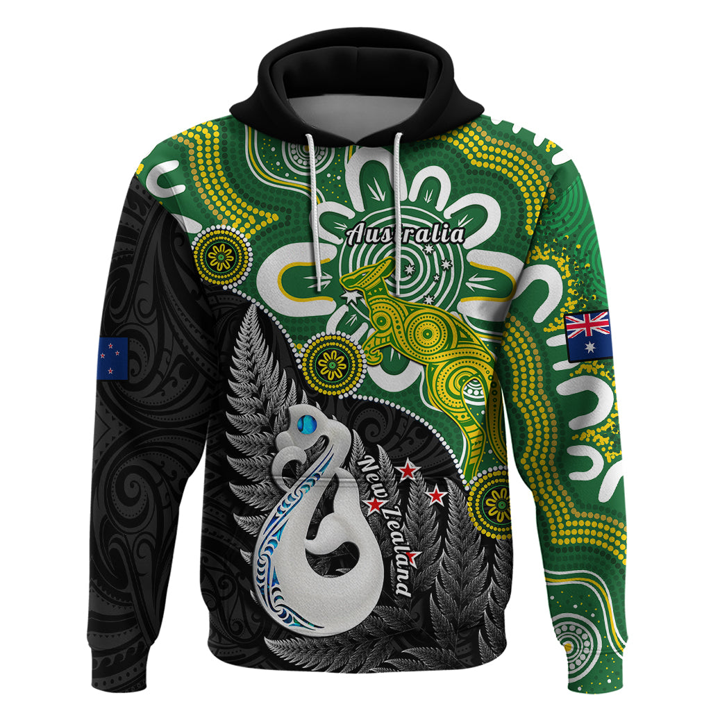 Custom New Zealand And Australia Hoodie Aboriginal Mix Aotearoa Maori Unique Style - Wonder Print Shop
