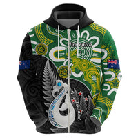 Custom New Zealand And Australia Hoodie Aboriginal Mix Aotearoa Maori Unique Style - Wonder Print Shop