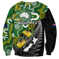 Personalised New Zealand And Australia Sweatshirt Aboriginal Mix Aotearoa Maori Unique Style - Wonder Print Shop