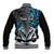 Personalised New Zealand Baseball Jacket Te Manaia Mangopare Maori And Fern Blue Style - Wonder Print Shop