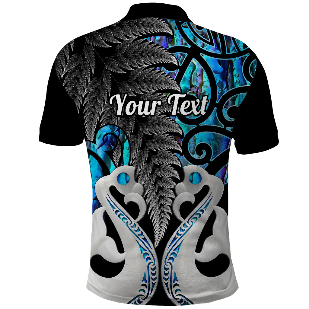 Custom New Zealand Polo Shirt Te Manaia Mangopare Maori And Fern Blue Style - Wonder Print Shop
