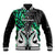 Personalised New Zealand Baseball Jacket Te Manaia Mangopare Maori And Fern Green Style - Wonder Print Shop