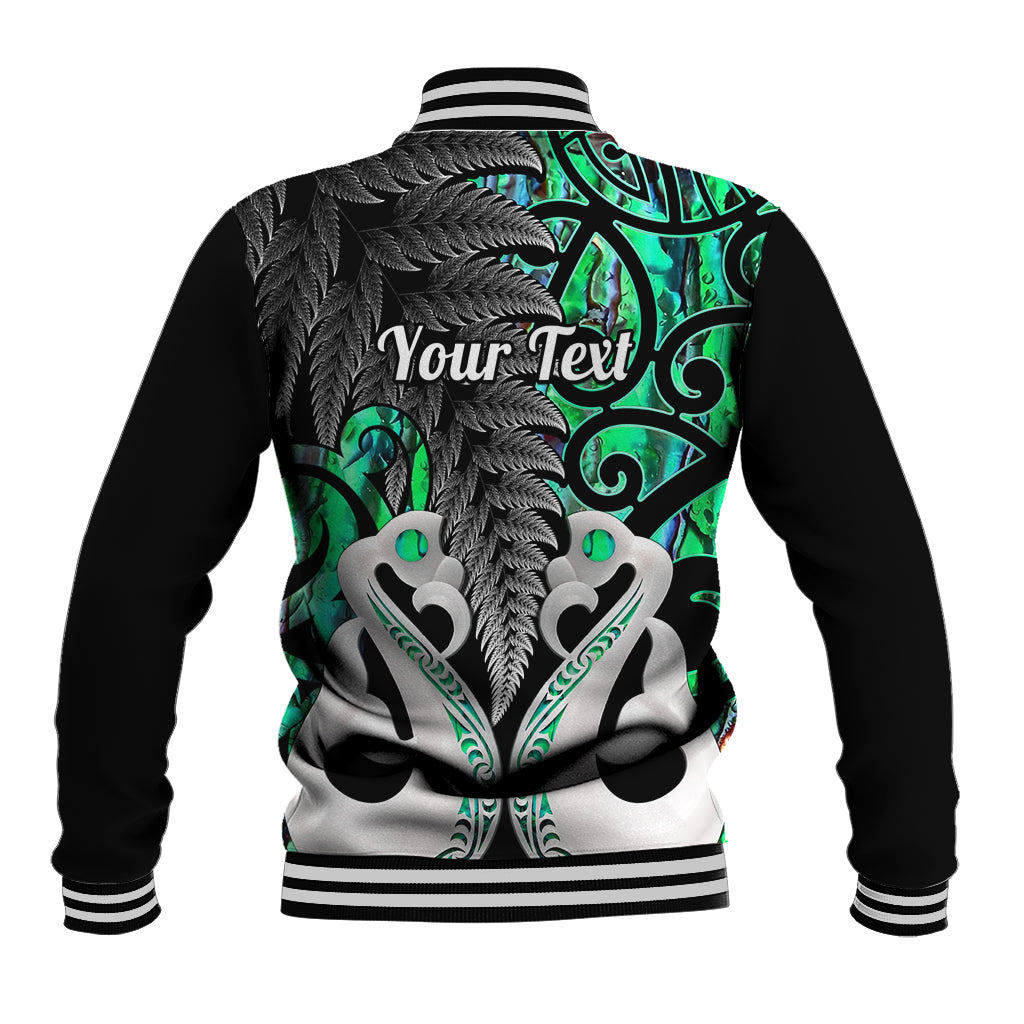Personalised New Zealand Baseball Jacket Te Manaia Mangopare Maori And Fern Green Style - Wonder Print Shop