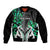 Personalised New Zealand Bomber Jacket Te Manaia Mangopare Maori And Fern Green Style - Wonder Print Shop