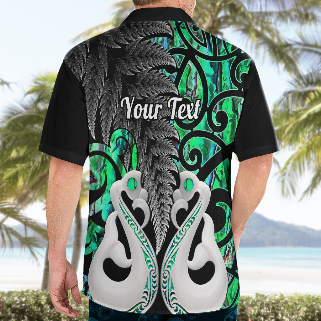 Personalised New Zealand Hawaiian Shirt Te Manaia Mangopare Maori And Fern Green Style - Wonder Print Shop