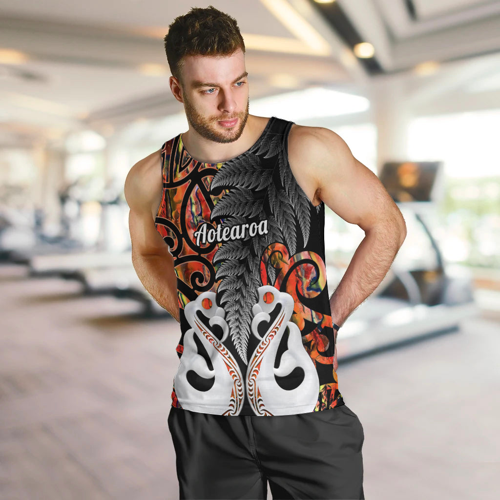 personalised-new-zealand-men-tank-top-te-manaia-mangopare-maori-and-fern-orange-style