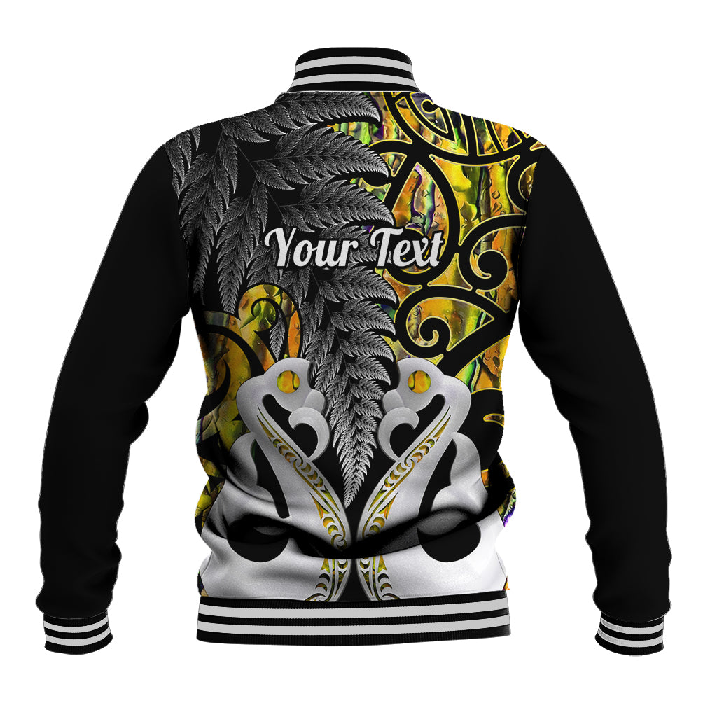 Personalised New Zealand Baseball Jacket Te Manaia Mangopare Maori And Fern Gold Style - Wonder Print Shop