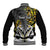 Personalised New Zealand Baseball Jacket Te Manaia Mangopare Maori And Fern Gold Style - Wonder Print Shop
