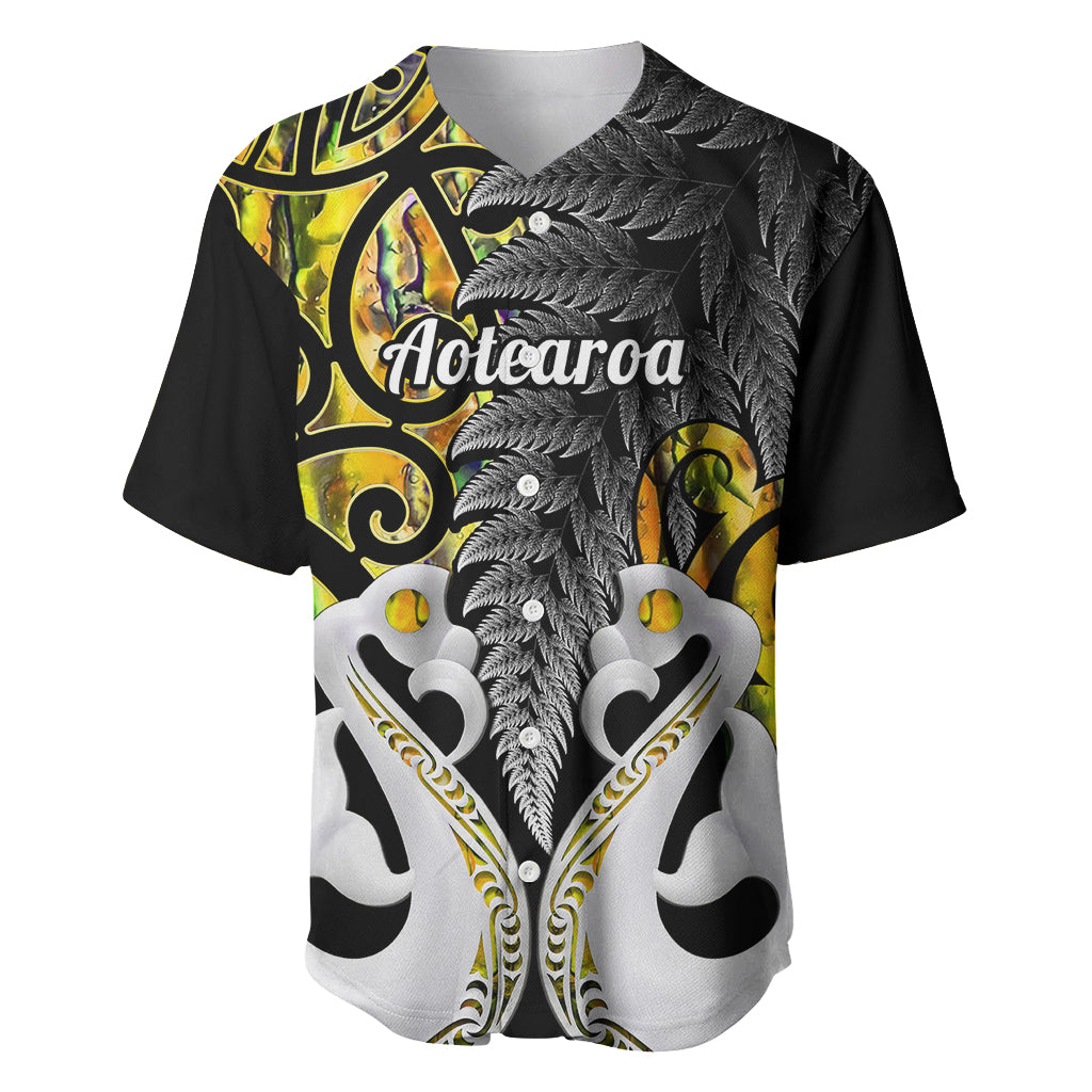 Personalised New Zealand Baseball Jersey Te Manaia Mangopare Maori And Fern Gold Style - Wonder Print Shop