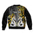 Personalised New Zealand Bomber Jacket Te Manaia Mangopare Maori And Fern Gold Style - Wonder Print Shop
