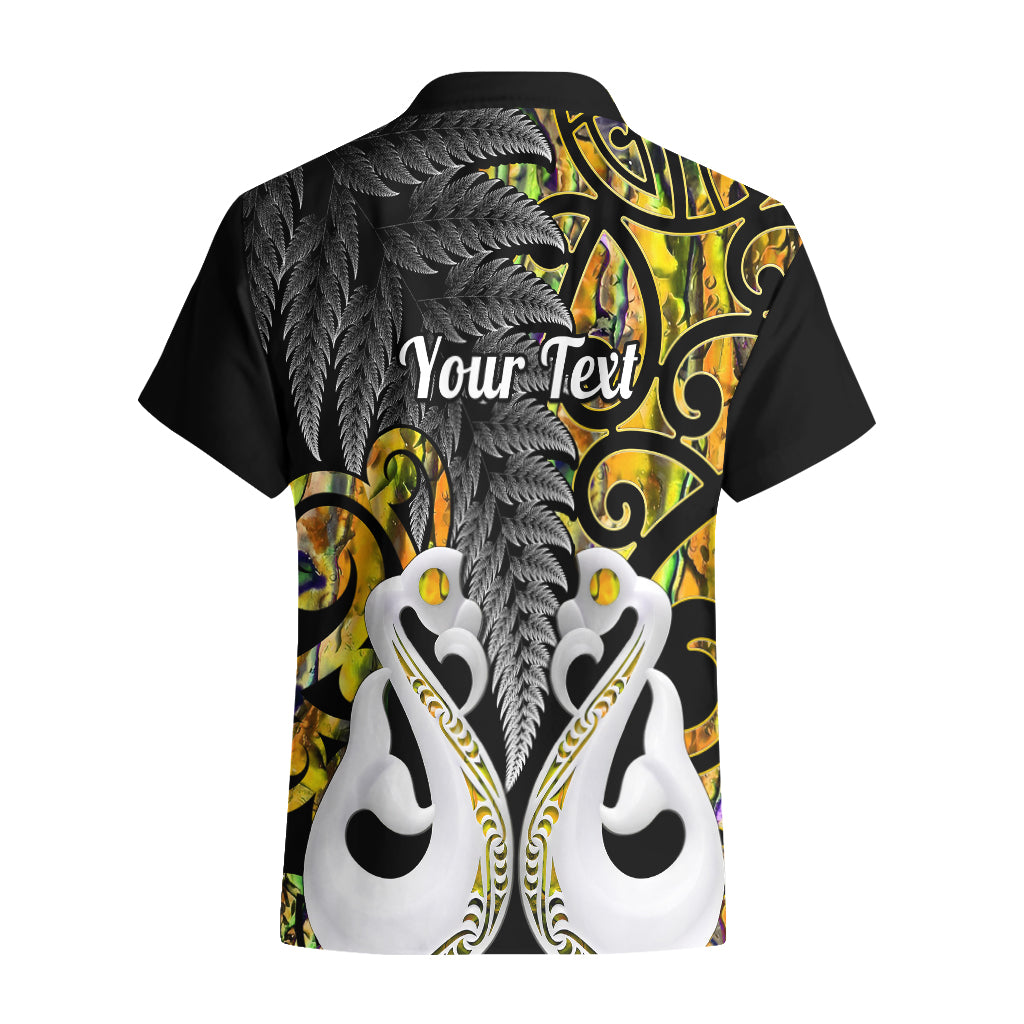 Personalised New Zealand Hawaiian Shirt Te Manaia Mangopare Maori And Fern Gold Style - Wonder Print Shop