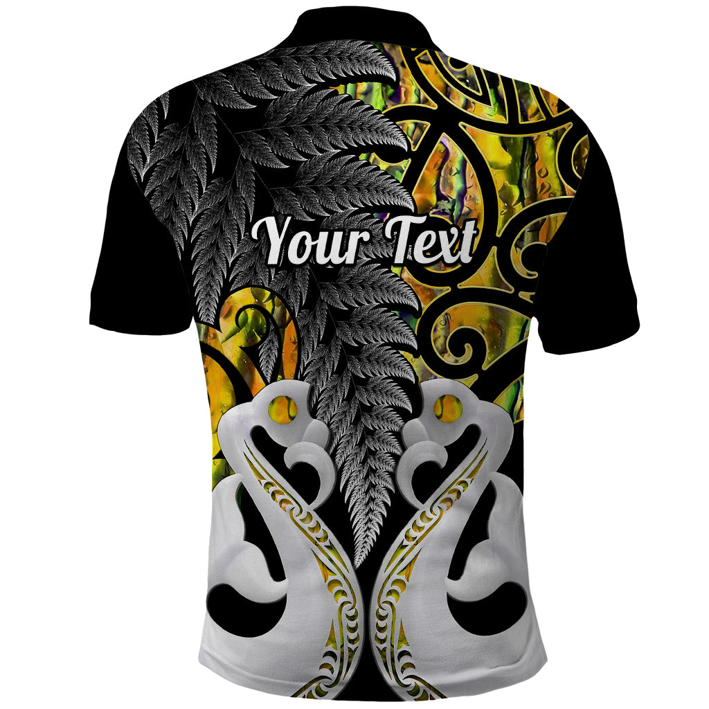 Custom New Zealand Polo Shirt Te Manaia Mangopare Maori And Fern Gold Style - Wonder Print Shop