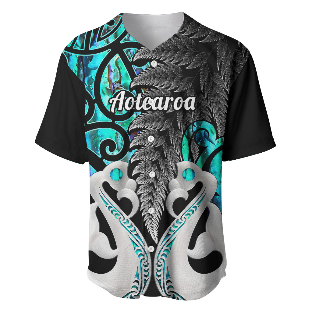 Personalised New Zealand Baseball Jersey Te Manaia Mangopare Maori And Fern Turquoise Style - Wonder Print Shop