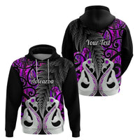 Custom New Zealand Hoodie Te Manaia Mangopare Maori And Fern Purple Style - Wonder Print Shop