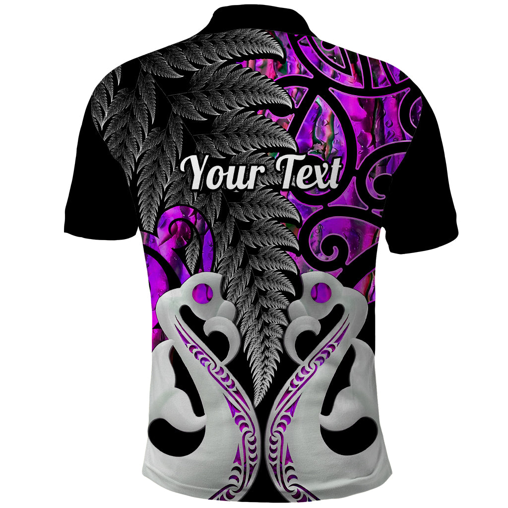Custom New Zealand Polo Shirt Te Manaia Mangopare Maori And Fern Purple Style - Wonder Print Shop
