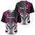 Personalised New Zealand Baseball Jersey Te Manaia Mangopare Maori And Fern Pink Style - Wonder Print Shop